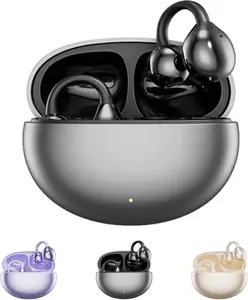 Open Ear Bluetooth Earbuds, Lightweight Clip-On Headphones with Up to 40H Playtime, Bluetooth 5.4, Touch Control, Stable Fit for Sports & Daily Use