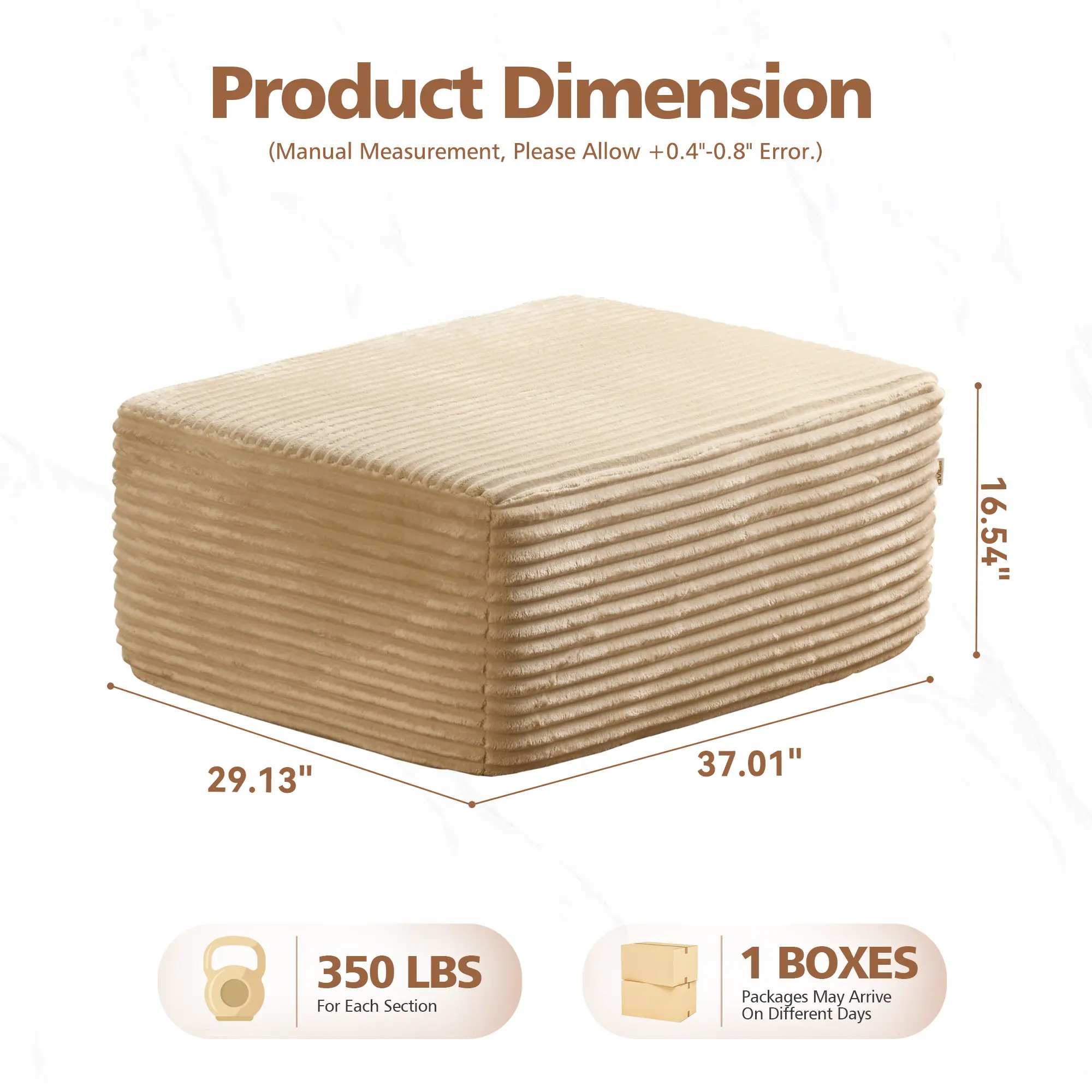 Beige Ottoman
