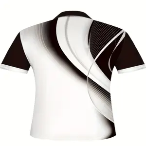 Men'S Casual Short Sleeve Polo Shirt - Geometric Leaf Print, Black & Neon Green, Zip-Up, Breathable Summer Fabric, Regular Fit for Streetwear Attire, Wear | Zipup Durable Casualwear polo shirt men