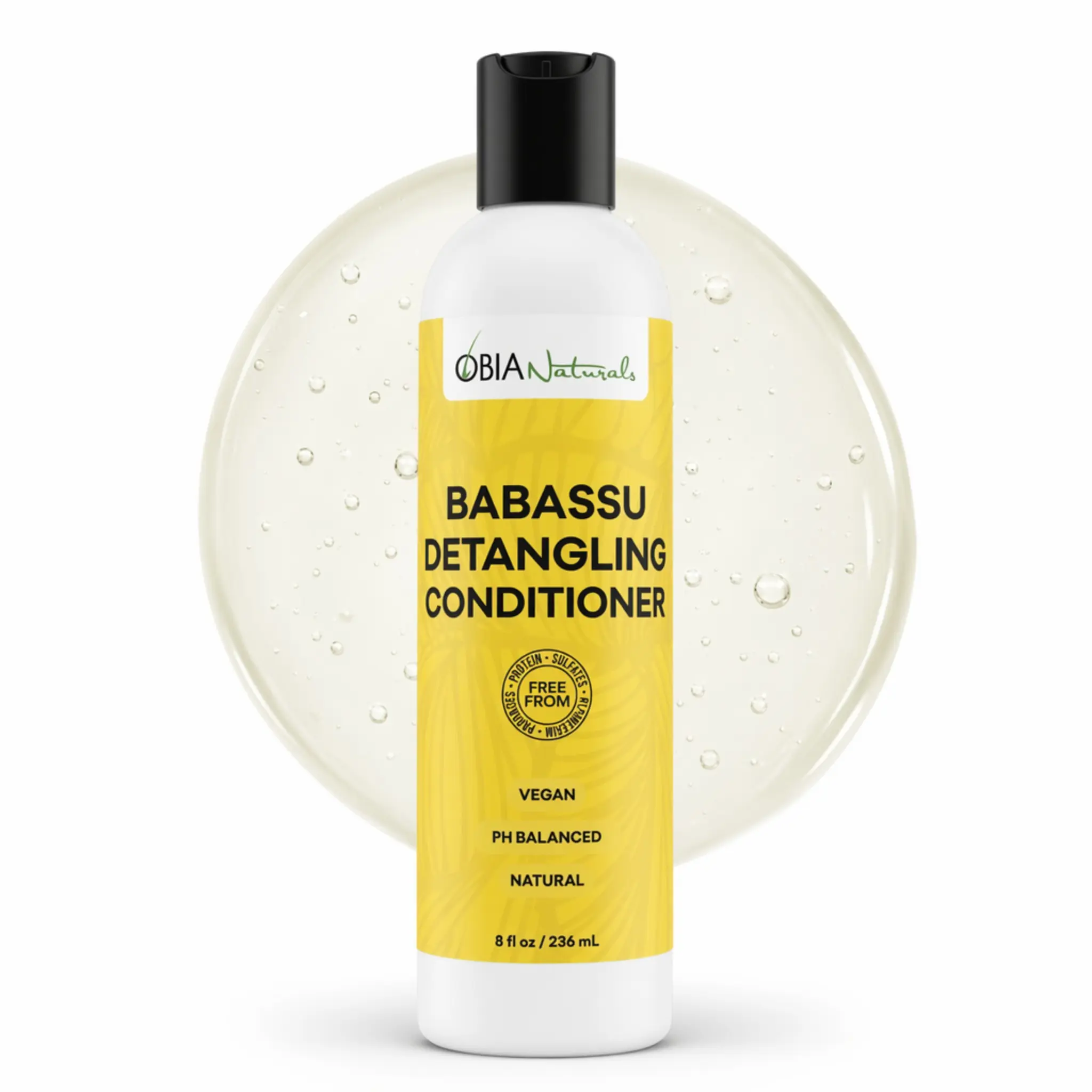 OBIA Naturals Babassu Detangling Conditioner - Slip-Rich Detangler for Curly Hair, Protein-Free, Infused with Avocado Oil, 8 oz