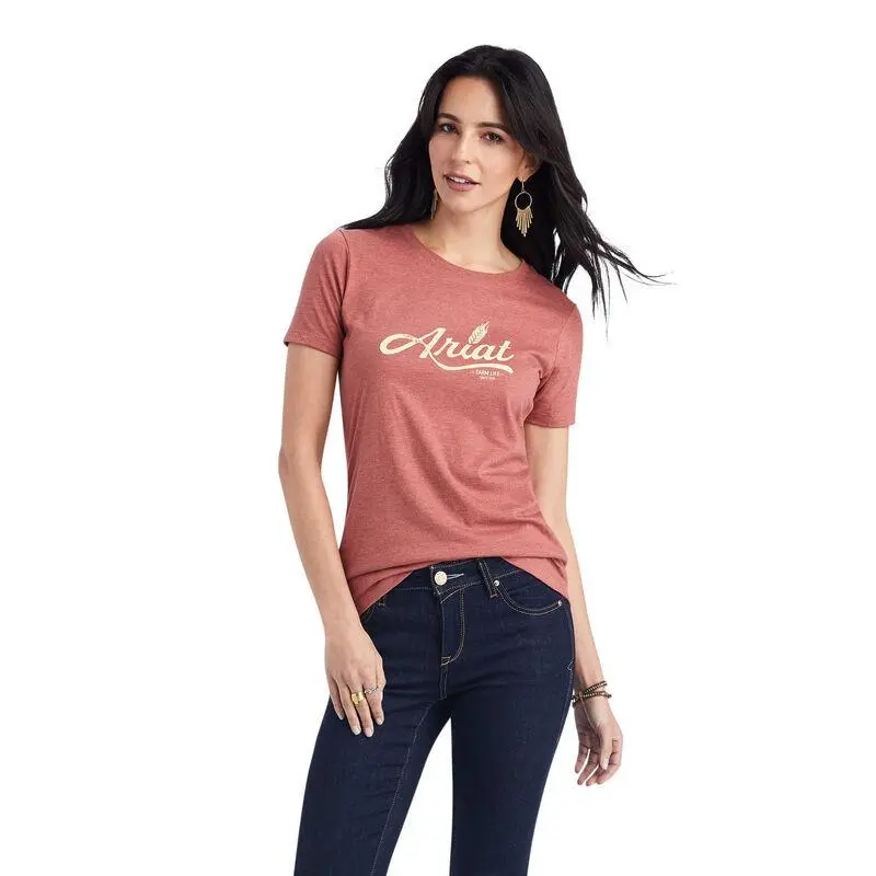 Ariat Women's Ariat Wheat Script Short Sleeve T-Shirt Tee - 10042721