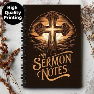 Inspiring Christian Spiral Notebook, Devotional Notebook, Spiral Binding, Base with Lines, Perfect for Women to Record Weekly Sermons and Church Notes