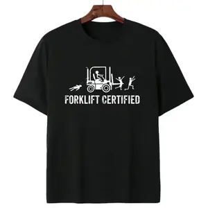Humorous Certified Forklift Operator TShirt with Graphic Design for Safety and Fun