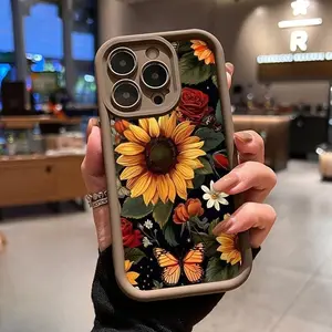 Garden Symphony Pattern Shockproof Phone Case, Multi-Model Fits iPhone 17/16/15/14 Pro Max/13/12/11/XR/XS Plus E, Soft TPU Bumper, Drop-Protection, Rugged Durable Back Cover for Girls