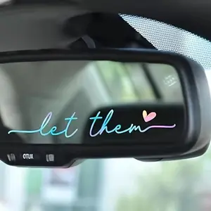 New Car Rearview Mirror English let them car motorcycle decoration sticker