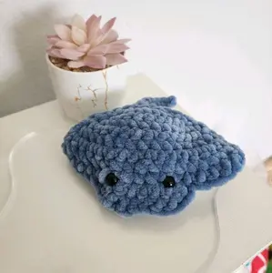 Crochet Stingray - Soft Crochet Plush Toy in many colors with Black Eyes, Ideal for Collectors and Gifts