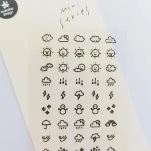 Korean Import Brand Suatelier Sunshine Rain Weather Mini Sticker Scrapbooking Diy Journaling Diary Stationery Sticker 110
