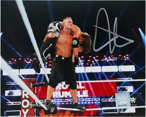 John Cena WWE Autographed 8" x 10" Top Rope Attitude Adjustment Photograph - Fanatics Authentic Certified