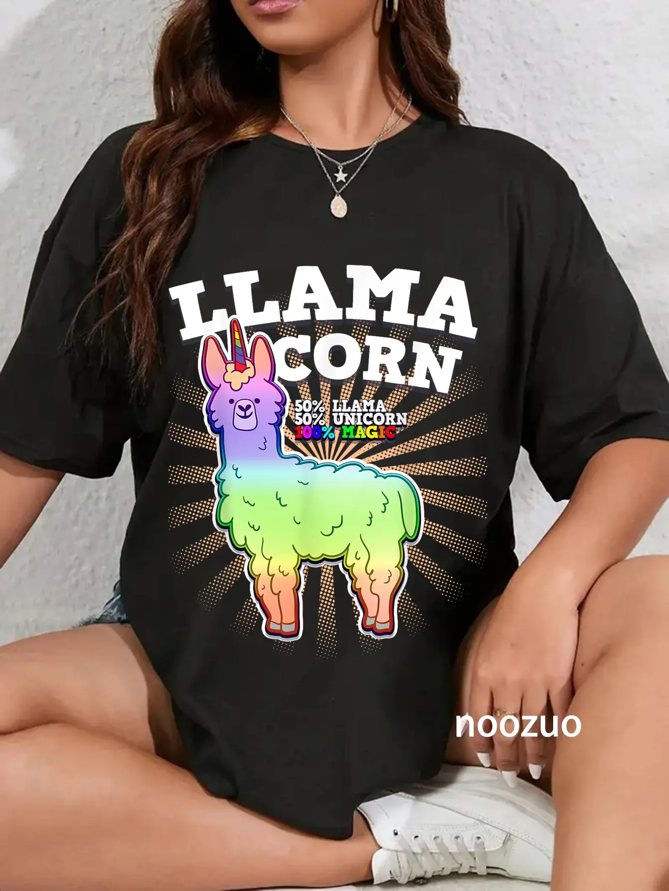 100% Cotton LlamaCorn 50% Llama 50% Unicorn 100% Magic Gift T-Shirt