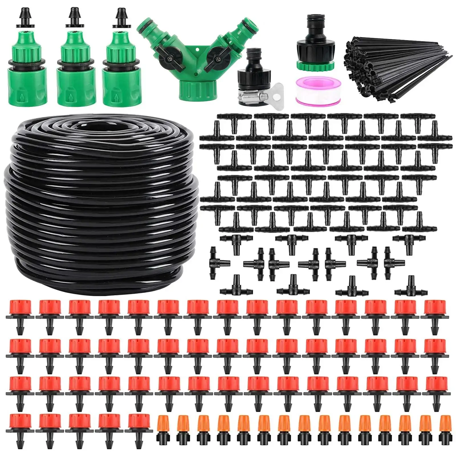 Garden Irrigation System Kit, 200pcs Garden Watering & Irrigation Kit, Watering Drip Irrigation Kit, Automatic Watering Equipment for Garden