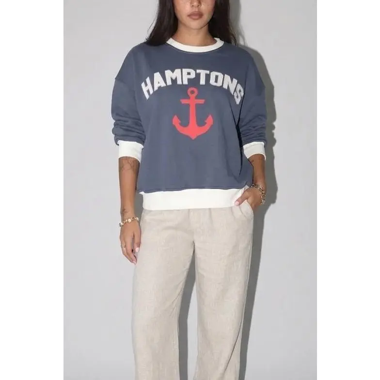 Summer in the Hamptons Anchor Pullover Sweatshirt