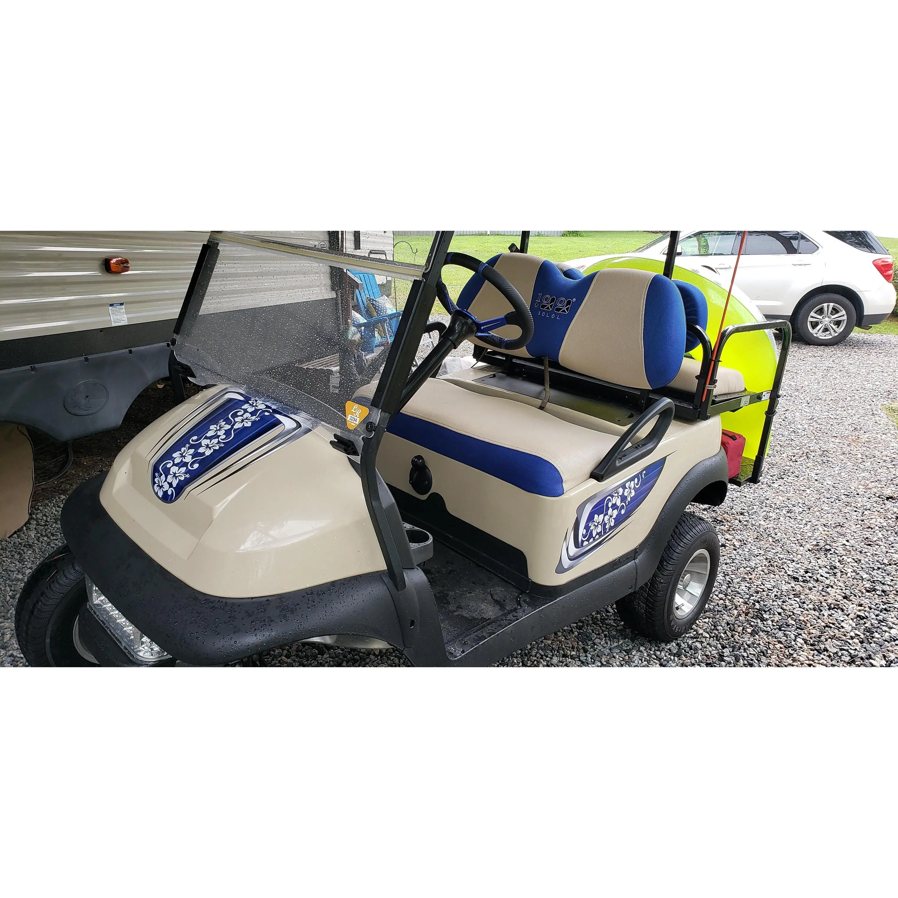 Golf Cart Full Color Beach Cruzer Graphics set FIT all Year and Model EZGO Club Car and Yamaha