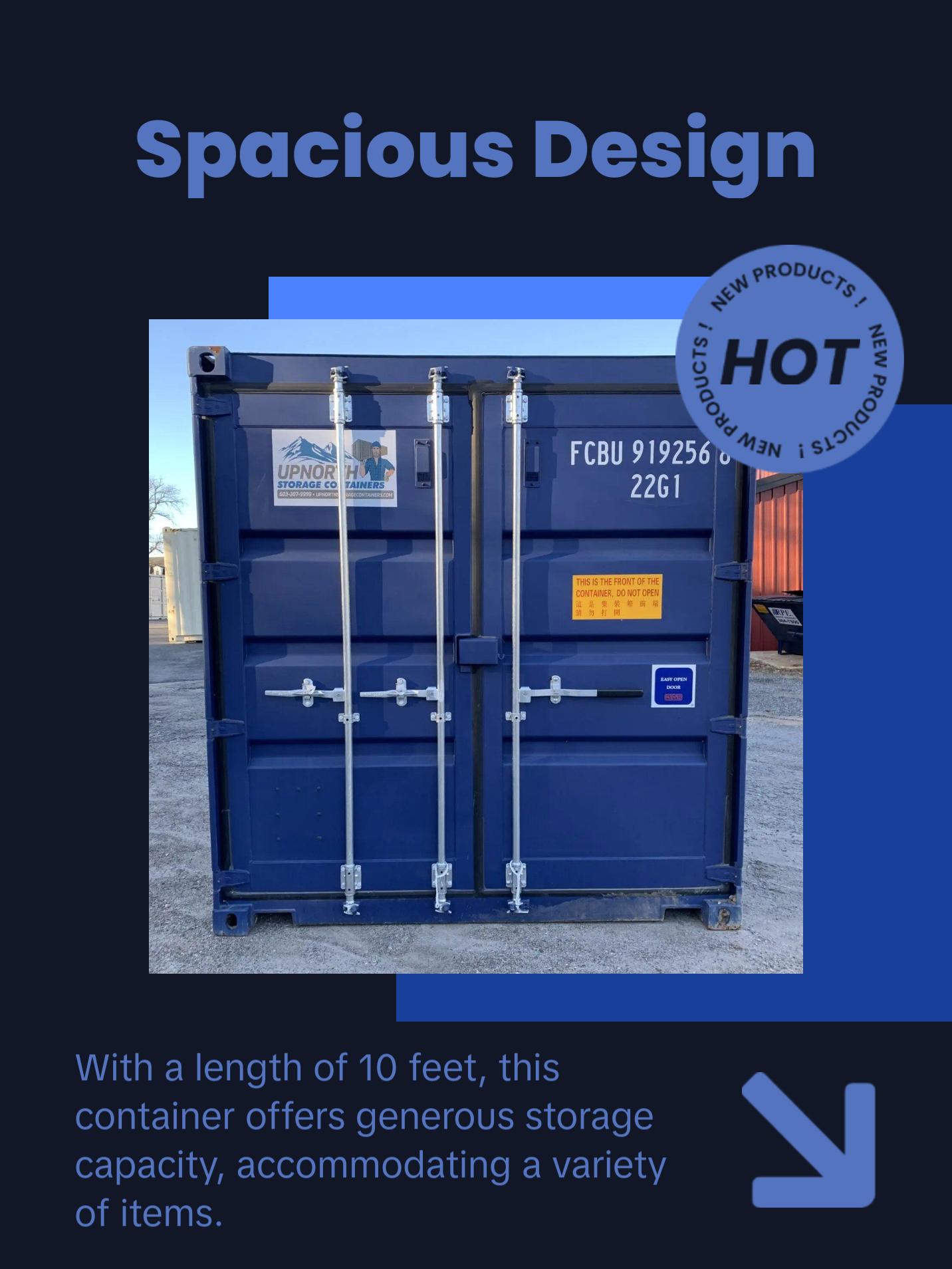 10ft Storage Container with Lock Box