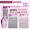 OKAYLOVE Brown Elia Clusters Lashes Kit - CD Curl Cross Cosmetic Eyelash Extensions, Lightweight DIY At-Home Nature-Infused Set, Realistic Look for Natural Makeup Enthusiasts, Girl Gifts #sohochic