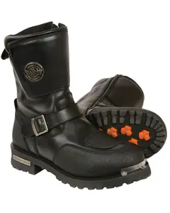 Milwaukee Leather Men's Men'S Reflective Piping Gear Shift Protection Boot - Mbm9070