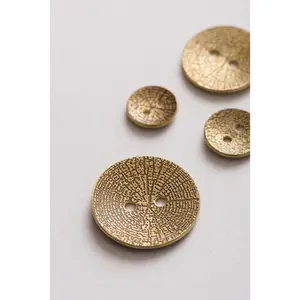 Woodgrain Brass Buttons