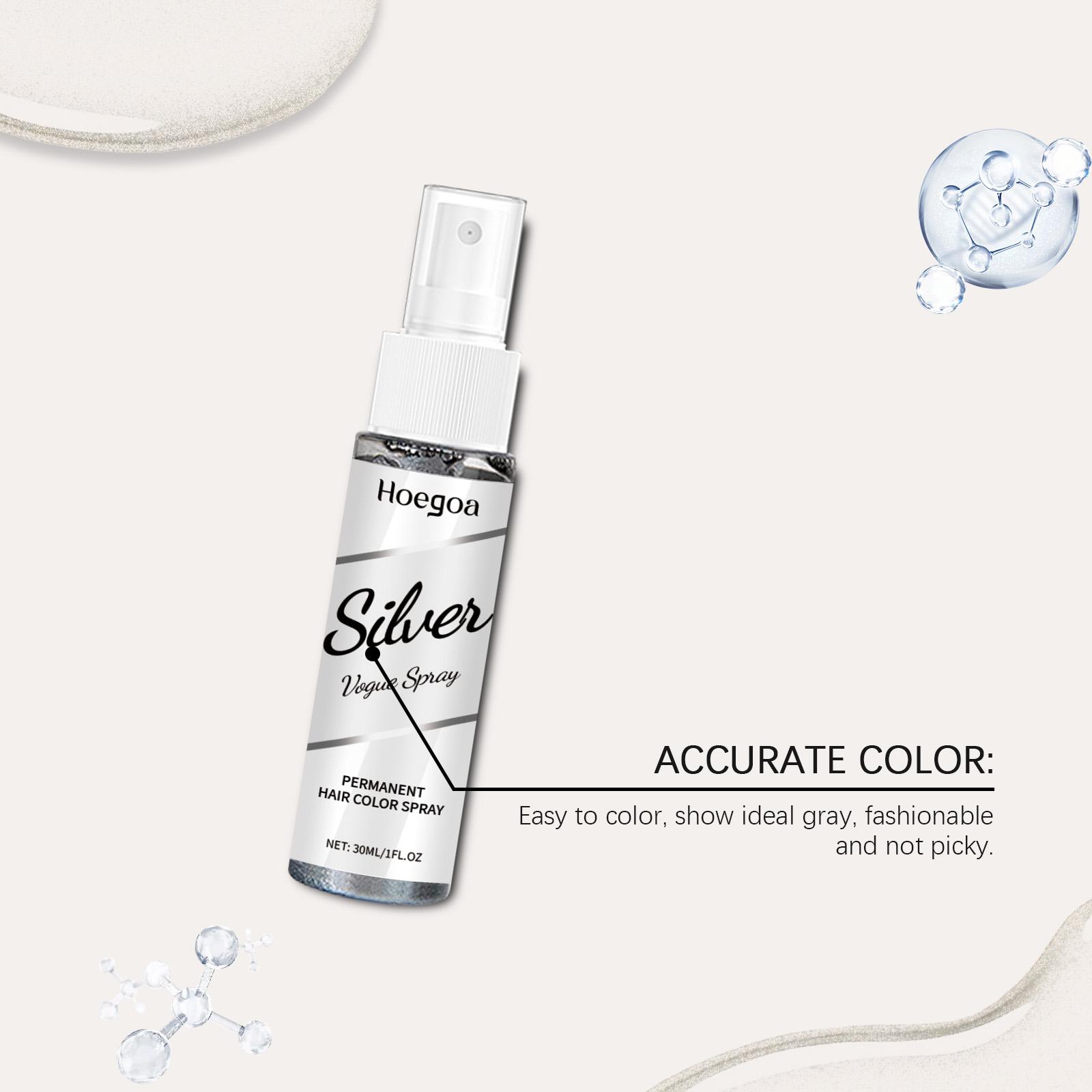 Silver Hair Dye – Silver Gray Hair Color for Lightened & Bleached Hair, 2-in-1 Nourishing Color & Conditioner, Suitable for All Hair Types, 1 Fl Oz