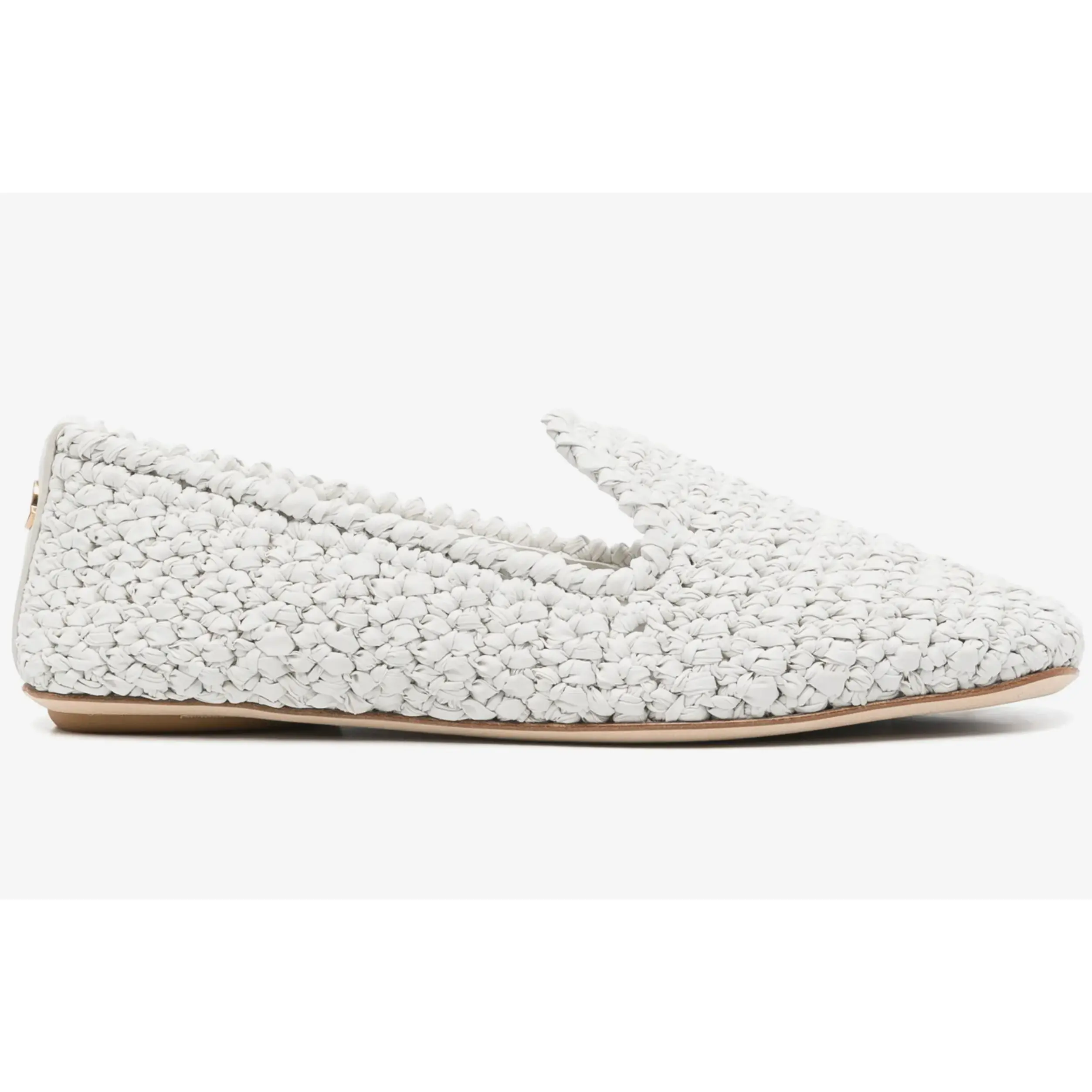 Moncler Women's Weaver Interwoven Loafers - Off White (MSRP: $1,050)