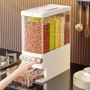 Multi-grain and cereal storage box for under-the-cabinet storage