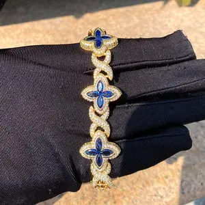 New Infinity Clover Bracelet With Copper Inlay And Zirconia, Unique And Fashionable Hip-Hop Bracelet For Men And Women