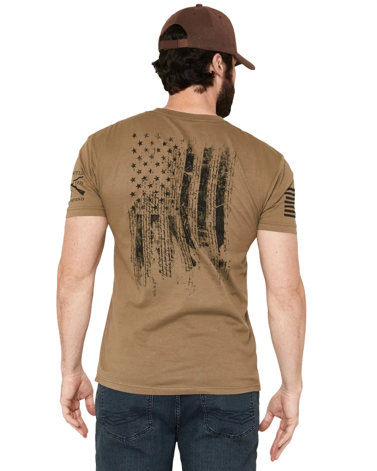 Grunt Style Men's Men'S 1776 Flag Short Sleeve Graphic T-Shirt - Gs5200