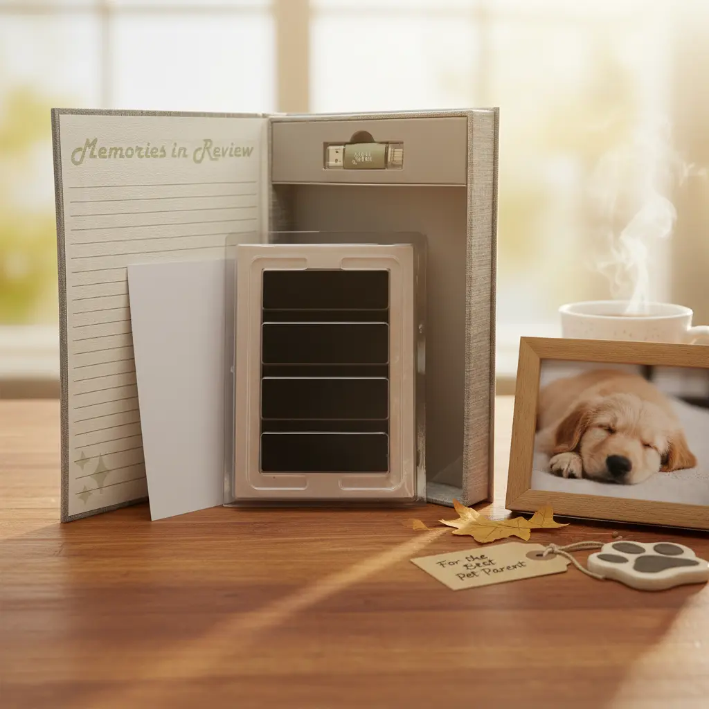 Pet Memory Book with USB Drive | Dog & Cat Keepsake Album