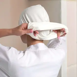 New Modal Cotton Muslim Under Scarf Cap, Comfortable Breathable & Soft, Solid Color Simple Style, Perfect for Daily Prayer & Casual Wear, Elegant & Flattering Head Wrap Shower