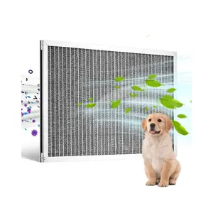 VEVOR Electrostatic Air Filter, 16x25x1 inch Washable Reusable Aluminum AC/HVAC Furnace Filter, MERV 8 Long Lifetime, Home or Office (Actual Size: 15.5x 24.65x 0.82 in)