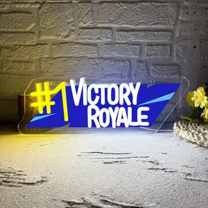 Victory No. 1 Sign LED Neon Sign, USB Wall Hanging Bright Victory No. 1 Neon Sign Art Sign, the ideal gift for race car drivers, suitable for bars, parties, and racing clubs, Wall Mounted Lights
