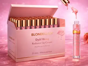 BLONDELIGHT Dyòl Wouj Lip Cream Wholesale Box – 25 Pieces