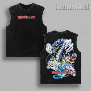 Beyblade: Tyson T-Shirt & Tank Top 100% Premium Cotton Oversized Fit Pre-Washed Unisex Classic Top American Made Menswear Apparel 230gsm Heavyweight,Double-Printed Oversize Soft Lightweight Acid-Washed Cotton Streetwear Graphic Top