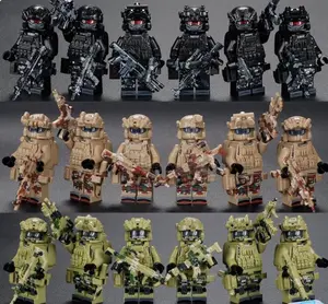 Military Building Blocks Set - Black Panther SWAT & Ghost SWAT Team Special Forces Ghost Mini Figure Pack Small Bricks STEM Toy for Kids