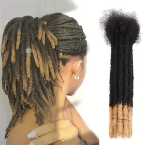 2025 NEW Wholesale 10 Strands Unisex Handmade Human Hair Dreadlock Extensions, Real 0.4cm Thick, Permanent Hand-Tied Locs, Full Head Bundles, Can Be Dyed/Bleached/Curled, 6-12 Inch