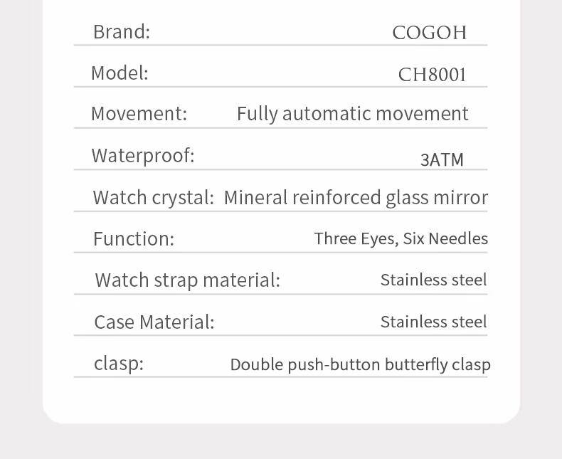 【Valentine’s Gift for Husband】new multifunctional luxury Moon Phase Master Men's Watch, equipped with original Swiss movement,  mechanical style, sapphire crystal, stainless steel strap, and luminous waterproof design.