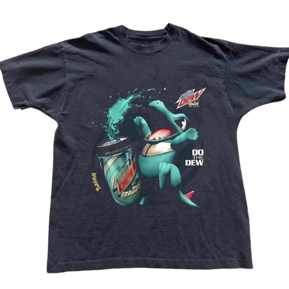 Vintage Blue Cartoon Character T-Shirt, Retro Soda Inspired Graphic Tee, Y2K Nostalgia Shirt Unisex