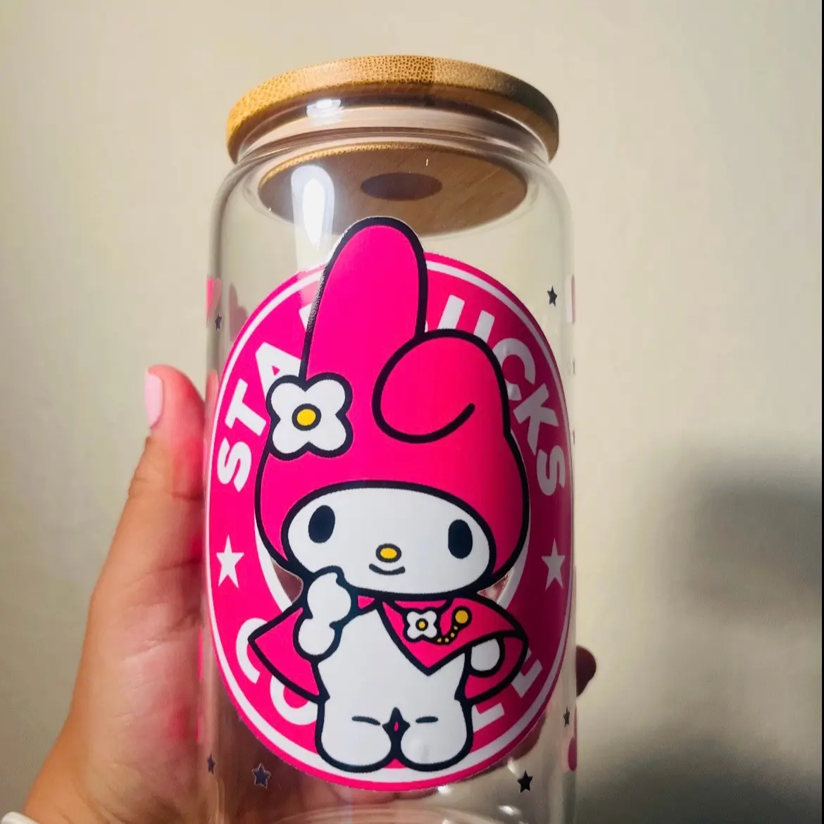 Pink hat tumbler