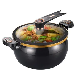 8.5QT Enamel Cast Iron Cooking Stew Pot with Lid, Large Non-Stick Cookware for Induction and Gas Stoves, Durable Double Handles, Multi-Functional for Soup and Rice, Perfect for Baking Bread