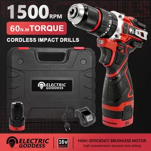EGOD  Cordless Drill Driver, 24pc Accessory Kit, , Lightweight, CompactScrewdriver/Wrench Include Accessories electric power Tool Kit Portable tools gadgets- Battery & Charger Included