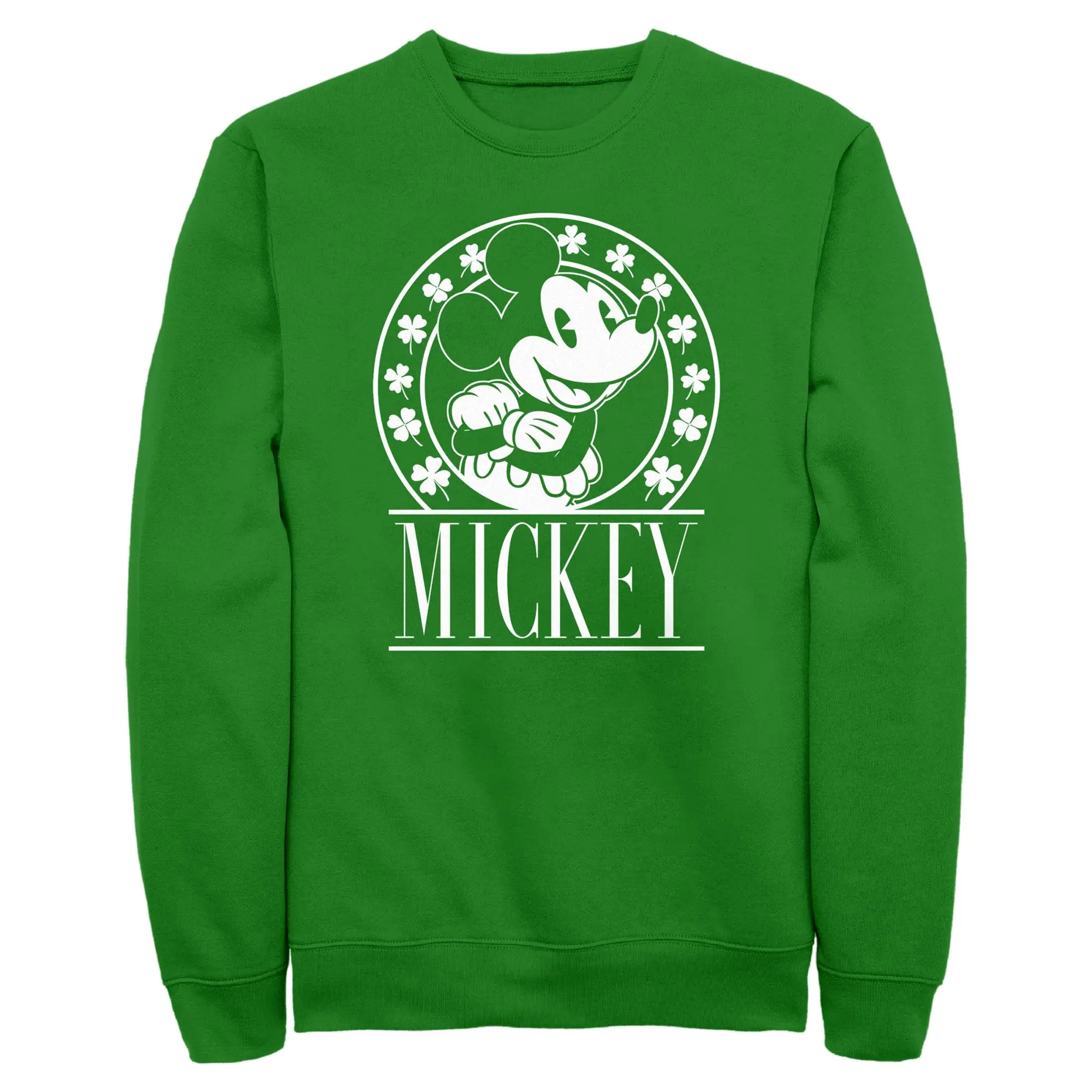 Men's Mickey & Friends Shamrock Circle Sweatshirt