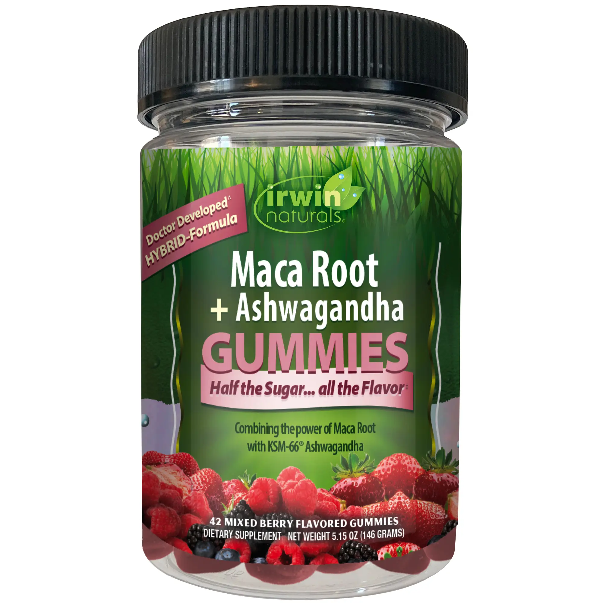 Maca Root + Ashwagandha Gummies | Adaptogenic Herbal Formula for Daily Vitality & Wellness Support | Vegan Gummies | 60 Gummies