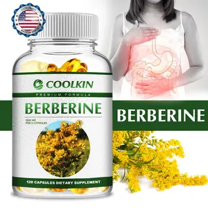 Coolkin Berberine Dietary Supplement, 120 tablets, 1200 mg, supports healthy immune function, gastrointestinal health, and overall well-being.