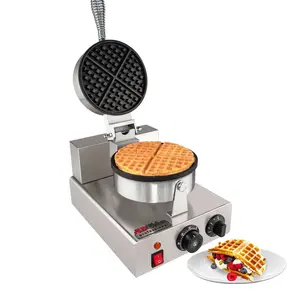 Belgian Waffle Maker Thick | Cone Maker and Waffle Iron | Round-Shape Thin Waffles | Stainless Steel