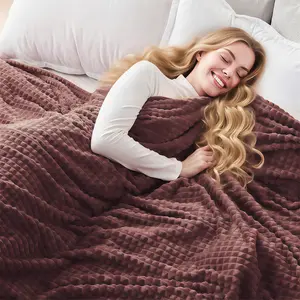 ROSEKIND Paper Cutting Grid  Super Soft Throw Blanket 3D Checkered Design Lightweight Fuzzy Cozy Blankets for Sofa Chair Bed Ideal Gift for Lovers Women Men Friends Pets,Cloud Soft Knit for Instant Cool Relief