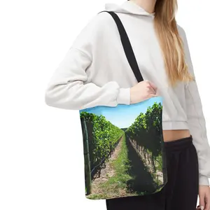 Vineyard Tote Bag - REAL PHOTOGRAPHY, Travel Tote, Wine Shoulder Bag