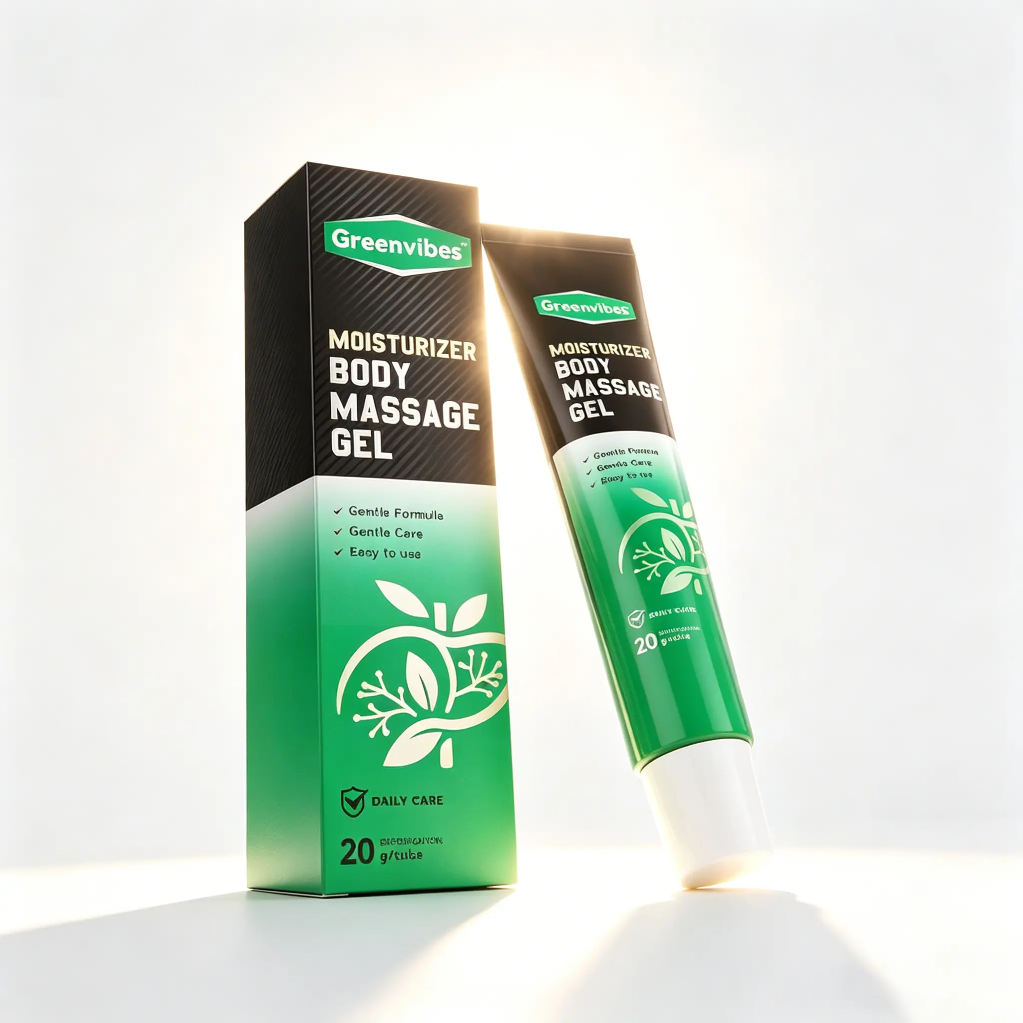 GreenVibes Men's Care Gel, Men's Massage Gel for Relaxation and Moisturization 20g