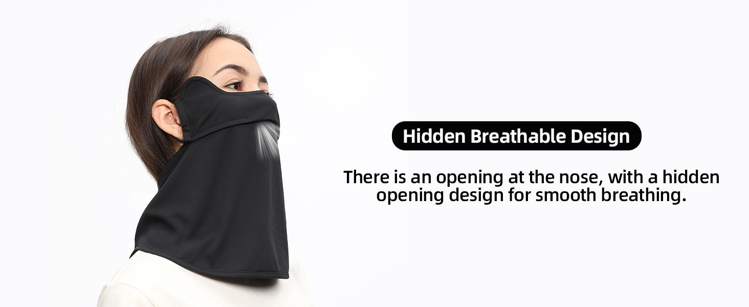 UPF50+ UV Protection Face Mask with Neck Flap,Breathable Ear Loop Windproof Dustproof Full Face SunShield, for Women Men Outdoor Cycling Driving HikingCommute Daily Wear