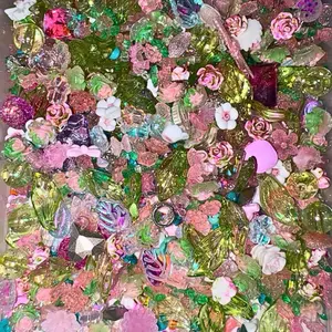 Garden Pixie Deluxe Bead Mix - Magical Lime Greens & Pinks Round Silicone Beads for Crafts & DIY Projects