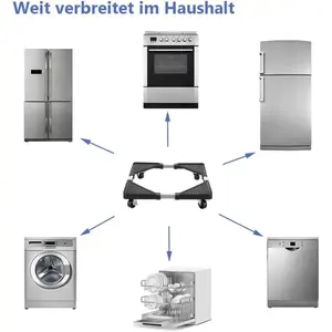 Washing Machine Stand with Wheels, Movable Fridge Stand Adjustable Sturdy Washer Stand Movable Dryers Base 40-66cm for Dryers, Refrigerators, Freezers