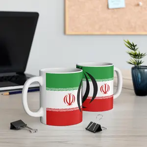 Novelty Ceramic Mug 11oz, variant #13, Coffee Tea Cup, Flag of Vietnam Viet Nam