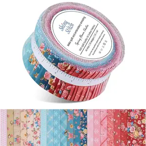 Simthread&ShinyStitch 100% US Cotton Jelly Roll 40 Precut Strips 2.5" x 44" Assorted Bundles for Quilting Crafting Sewing DIY Craft Home Colorblock Patchwork Jacquard, mothersdaygift